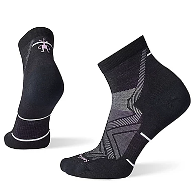smartwool womens run ankle sock in black