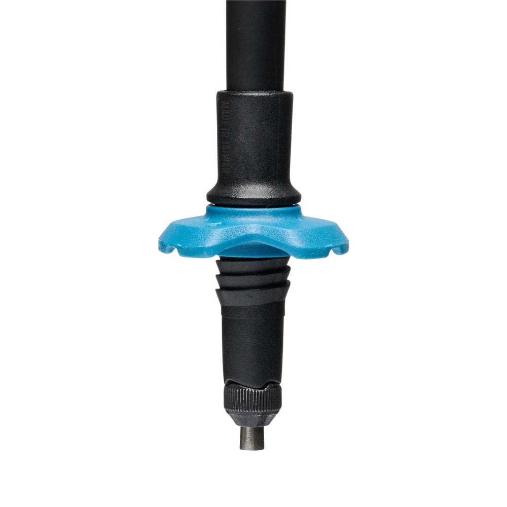 Black Diamond Distance Carbon FLZ Folding Poles, detail of tip and basket