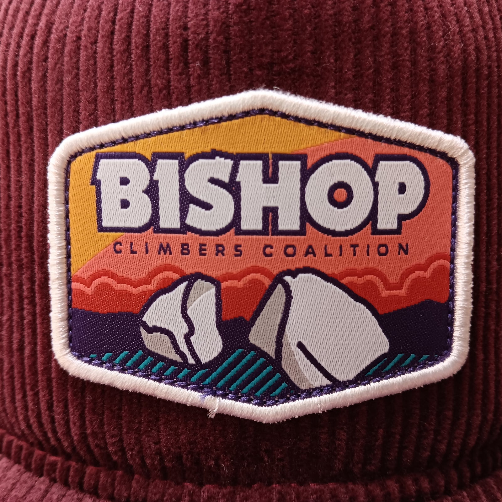 Bishop Area Climbers Coalition Corduroy Hat logo detail
