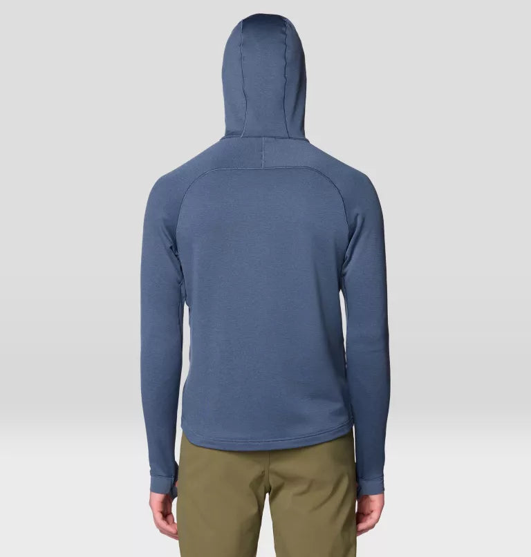 Mountain Hardwear Up First Fleece Hoody Men's in moon blue, back