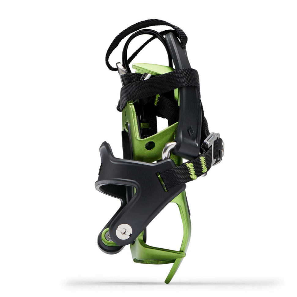 the black diamond neve strap crampon, view of the crampons folded