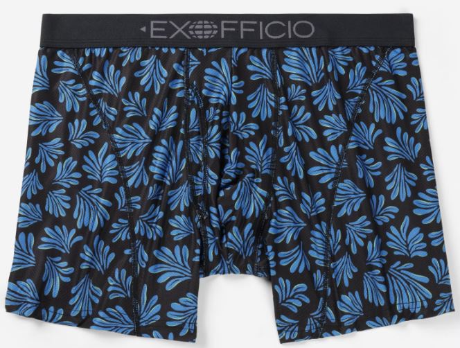 Ex Officio Men's Give-N-Go 2.0 Sport Mesh 6'' Boxer Brief in the colors Lagoon Oasis