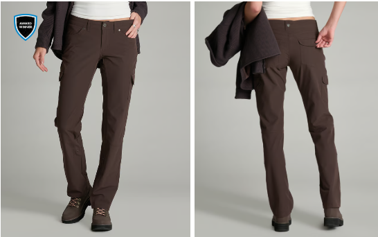 MODEL WEARING BROWN PANTS