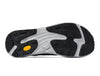 Close-up of a shoe sole with a brand logo on a white background