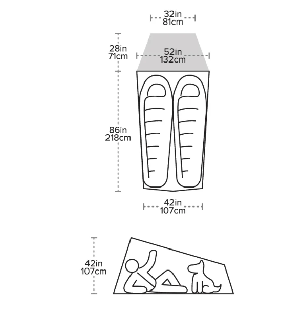big agnes fly creek ultralight 2 dimensions