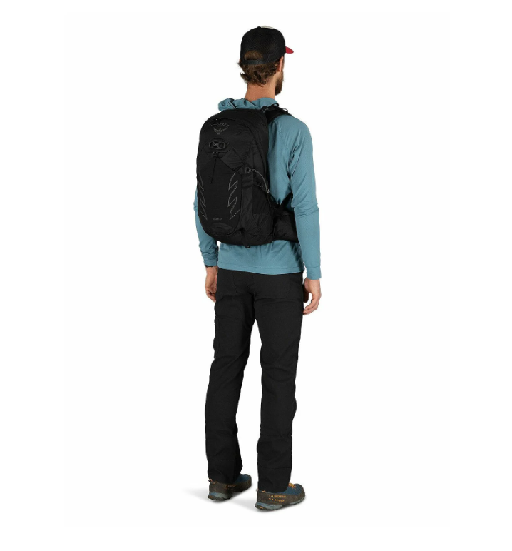 Men's Talon 22 Pack in Black Worn by model, back view