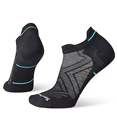 smartwool womens run low ankle sock in black