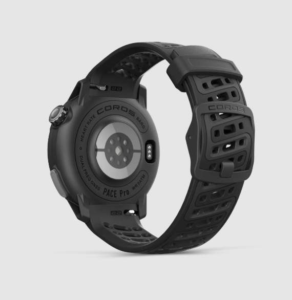 coros pace pro in black back view