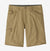 a photo of the patagonia mens quandary shorts, 10 inch inseam, front view on the color classic tan