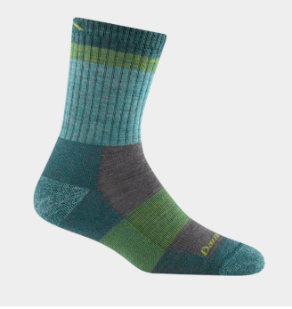 darn tough heady betty sock in aqua