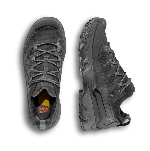 la sportiva ultra raptor 3 black top and side view