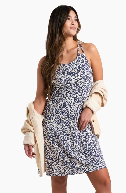 Kuhl Women's Lyra Krossbak Dress in nocturne print, front