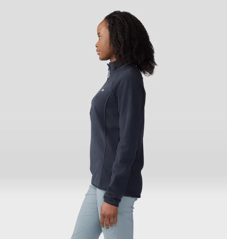 Mountain Hardwear Microchill 1/4 Zip Women's in black, side view