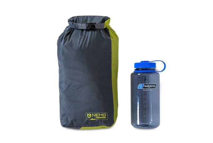 nemo hornet osmo in stuff sack with nalgene for comparison