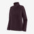 patagonia womens capilene midweight zip neck front view in the color obsidian plum