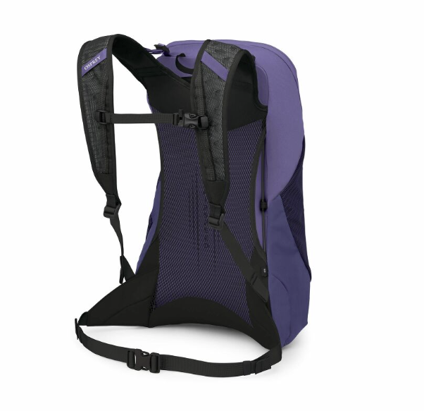 osprey hikelite 16 in purple back view