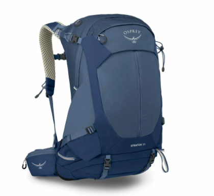 osprey stratos 34 blue front view