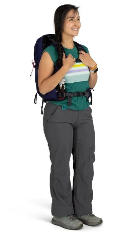 osprey tempest 11 in fig front view on a model