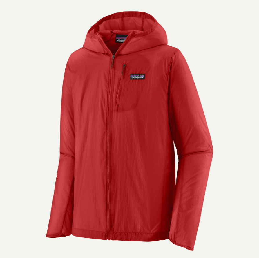 patagonia mens houdini in amanita red front view