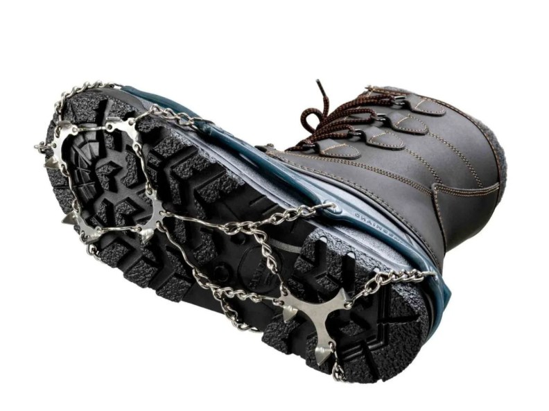 snowline spikes pro on a boot