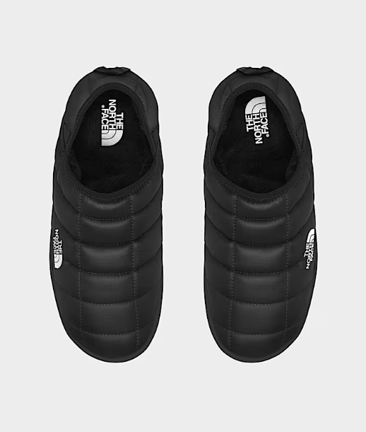 the north face mens traction mule in black top view