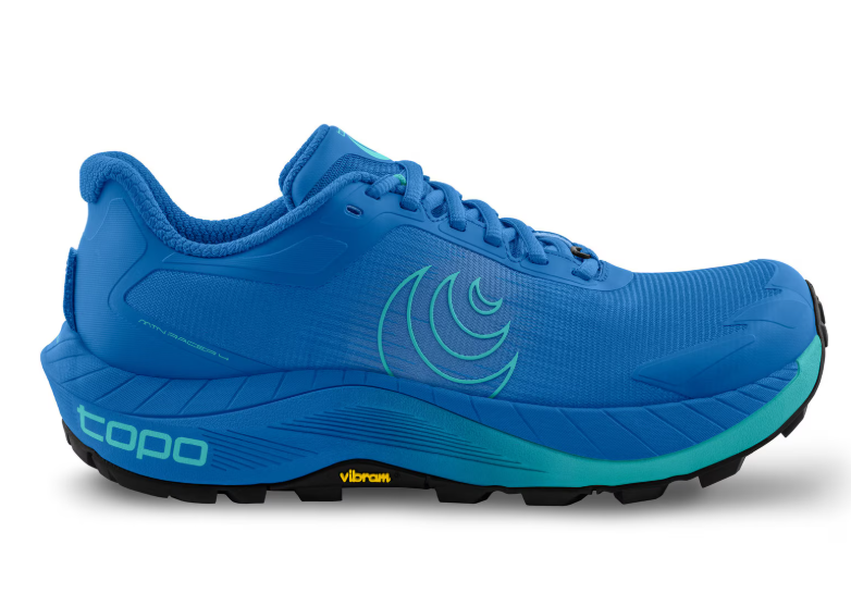 topo womens mtn racer 4 in blue outside view