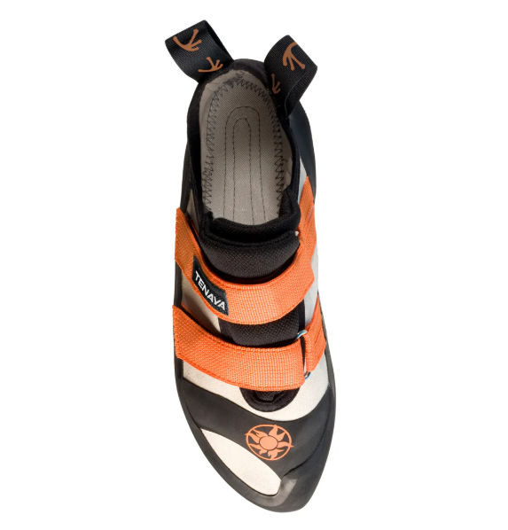 the tenaya ra climbing shoe top view