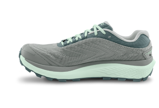 the topo womens pursuit 2 shoe in color grey mint, inside view