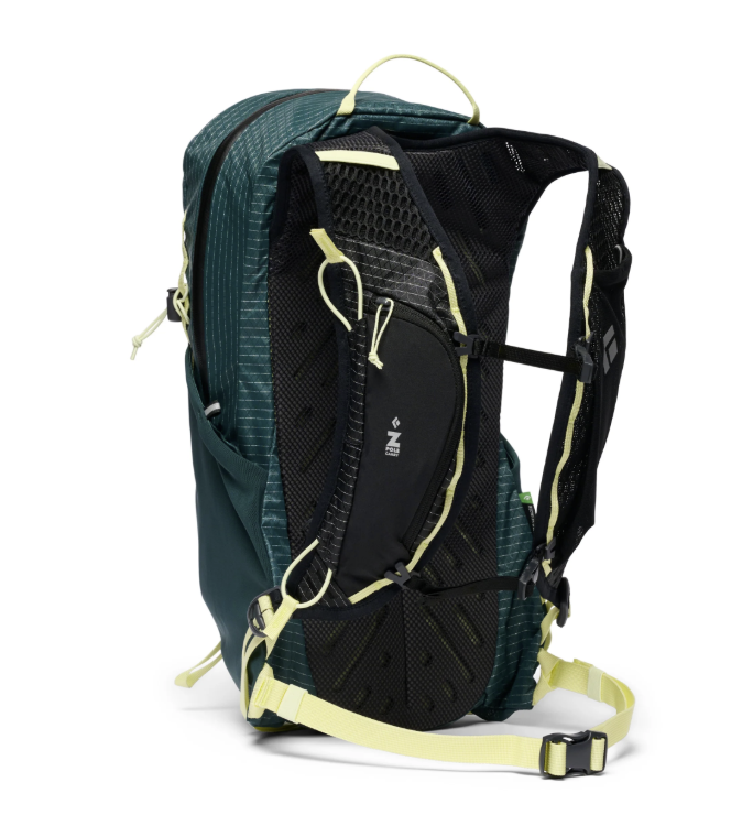 black diamond womens pursuit 15 pack in deep wood back view