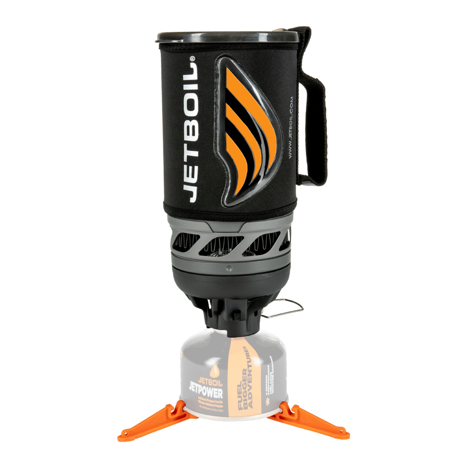 jetboil set up on a fuel can