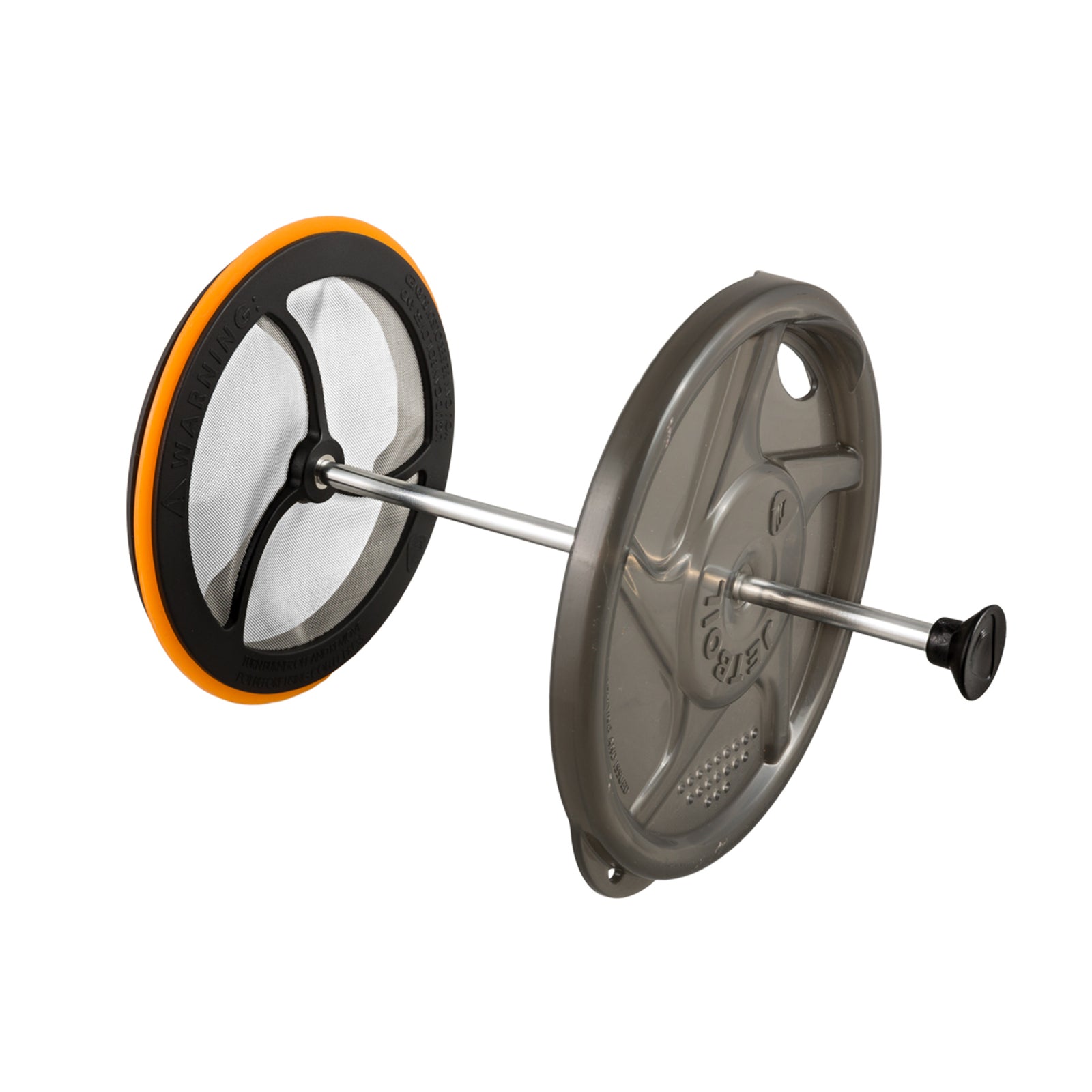 coffee press with a white backdrop