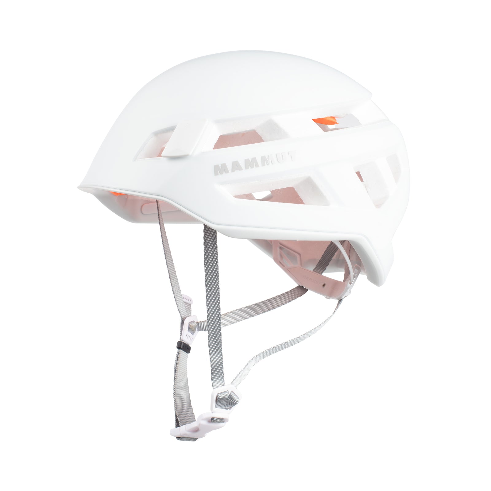 crag sender helmet in white side view