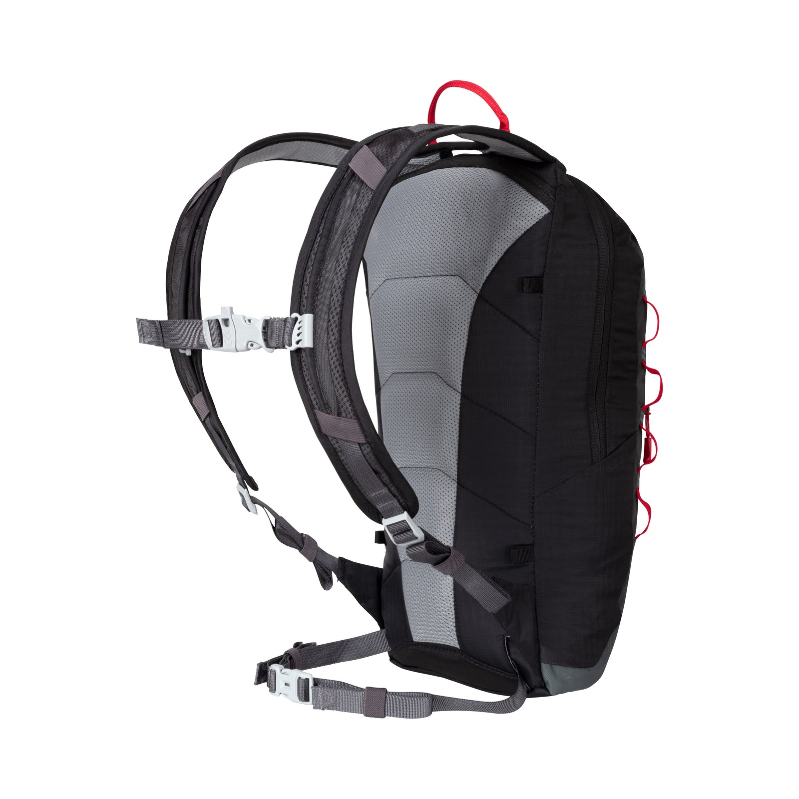 the mammut neon light pack in black, back view