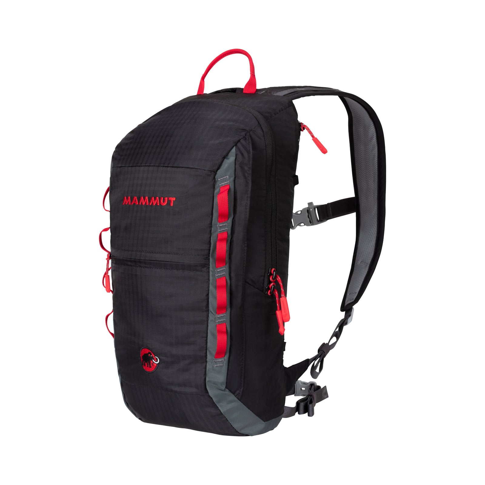 the mammut neon light pack in black, front view