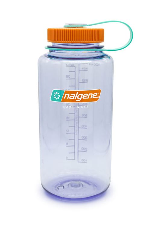 nalgene 32 oz wide mouth sustain water bottle in amethyst