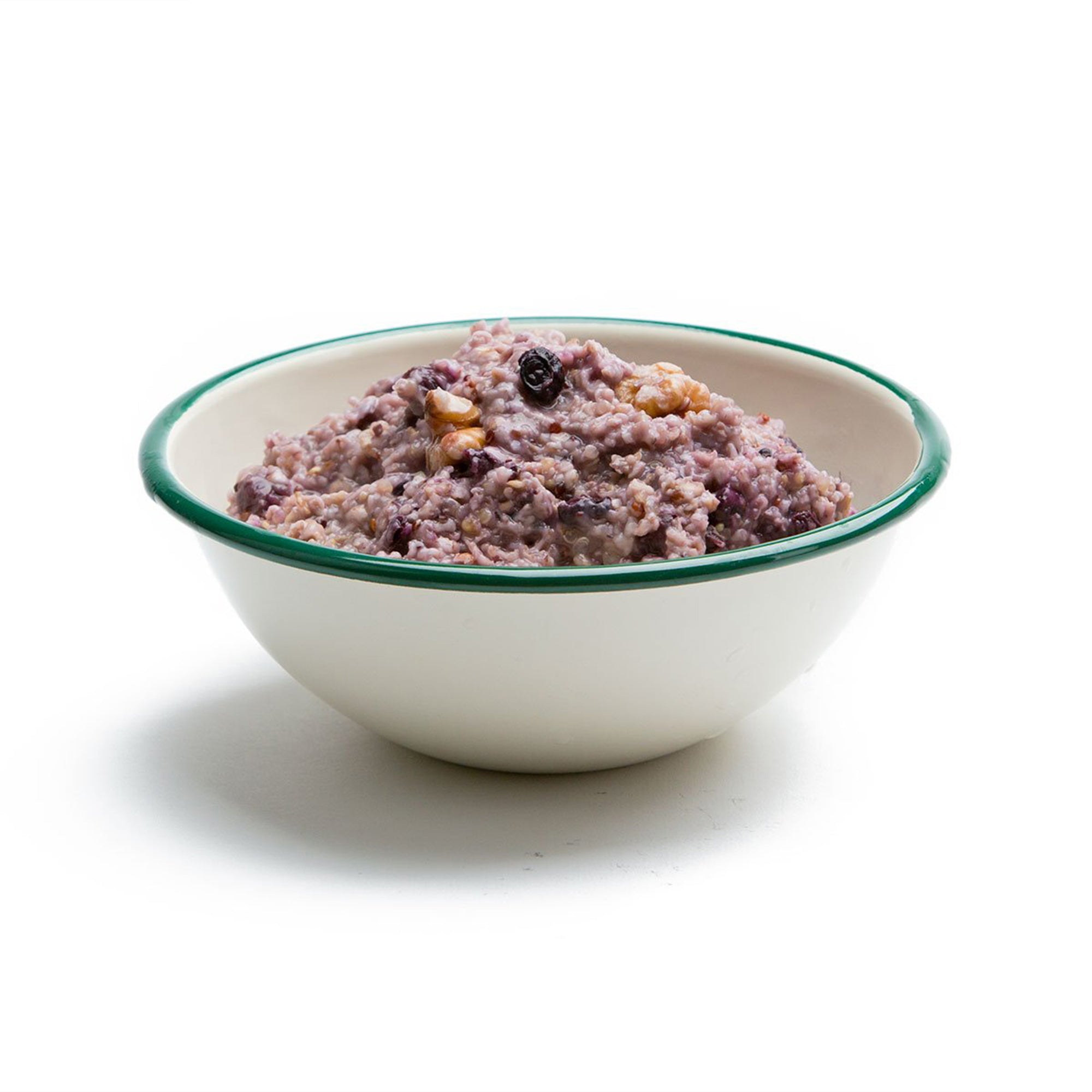 backpacker's pantry organic blueberry walnut oatmeal prepared in a bowl