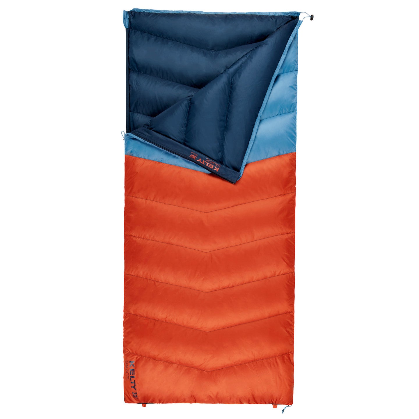 the kelty galactic 30 degree down sleeping bag in color rooibos