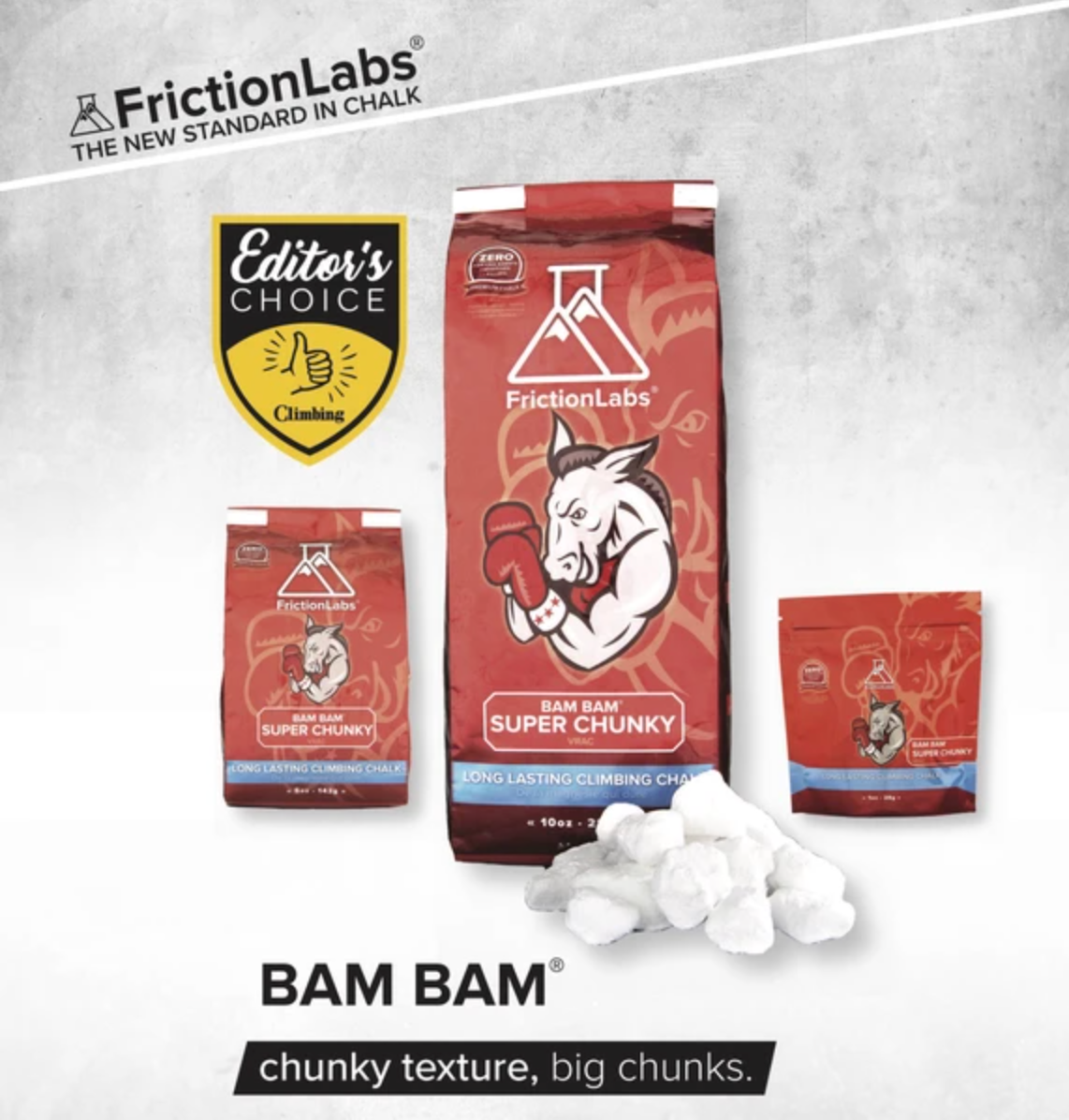 friction labs bam bam chalk small medium and large bag with product description