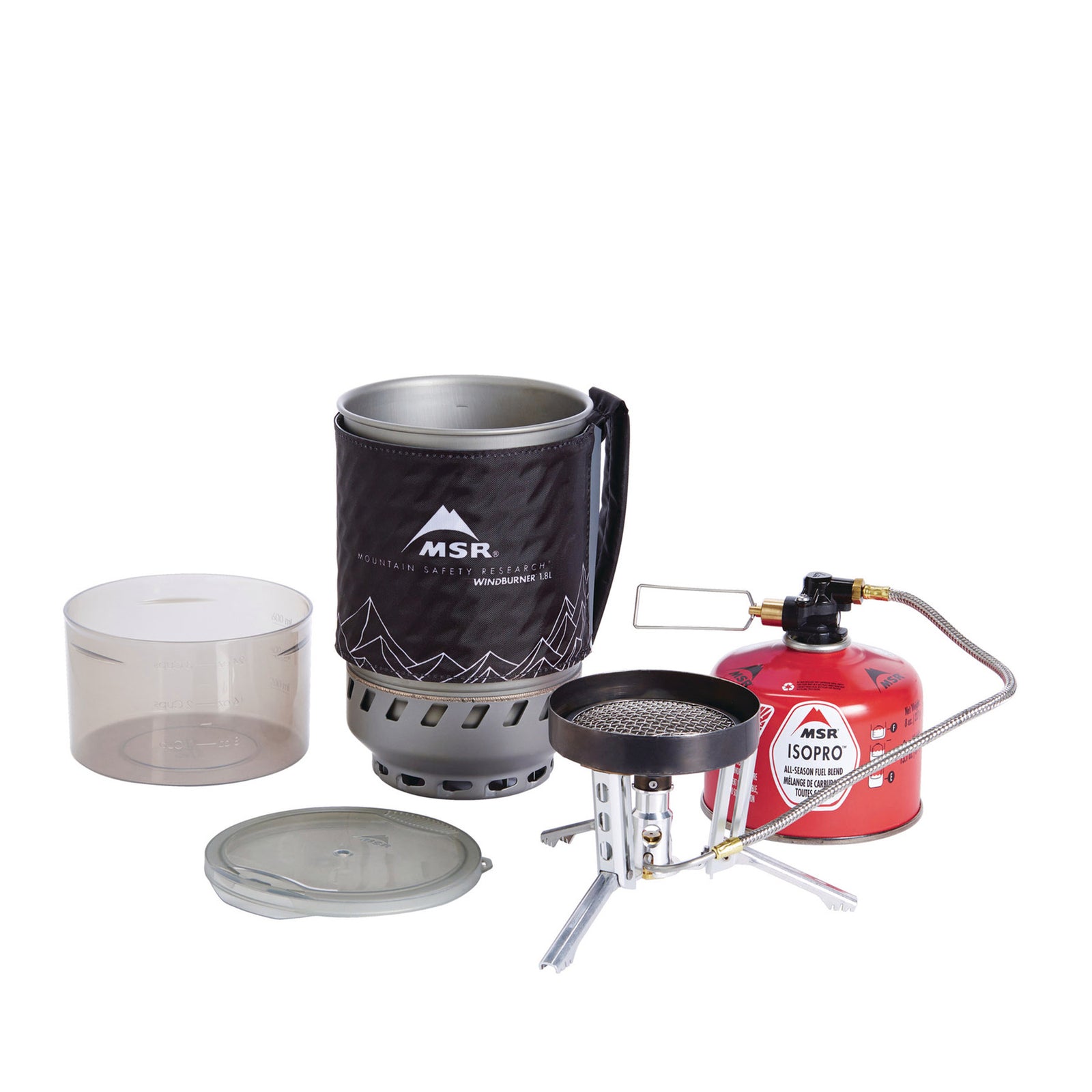 windburner duo stove all set up with the pot not on the burner