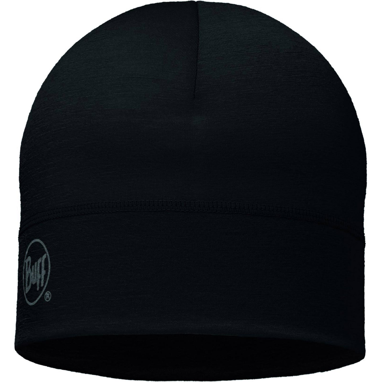 merino wool hat in black
