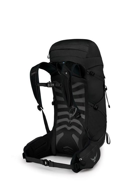 osprey talon 33 pack in stealth black, back view