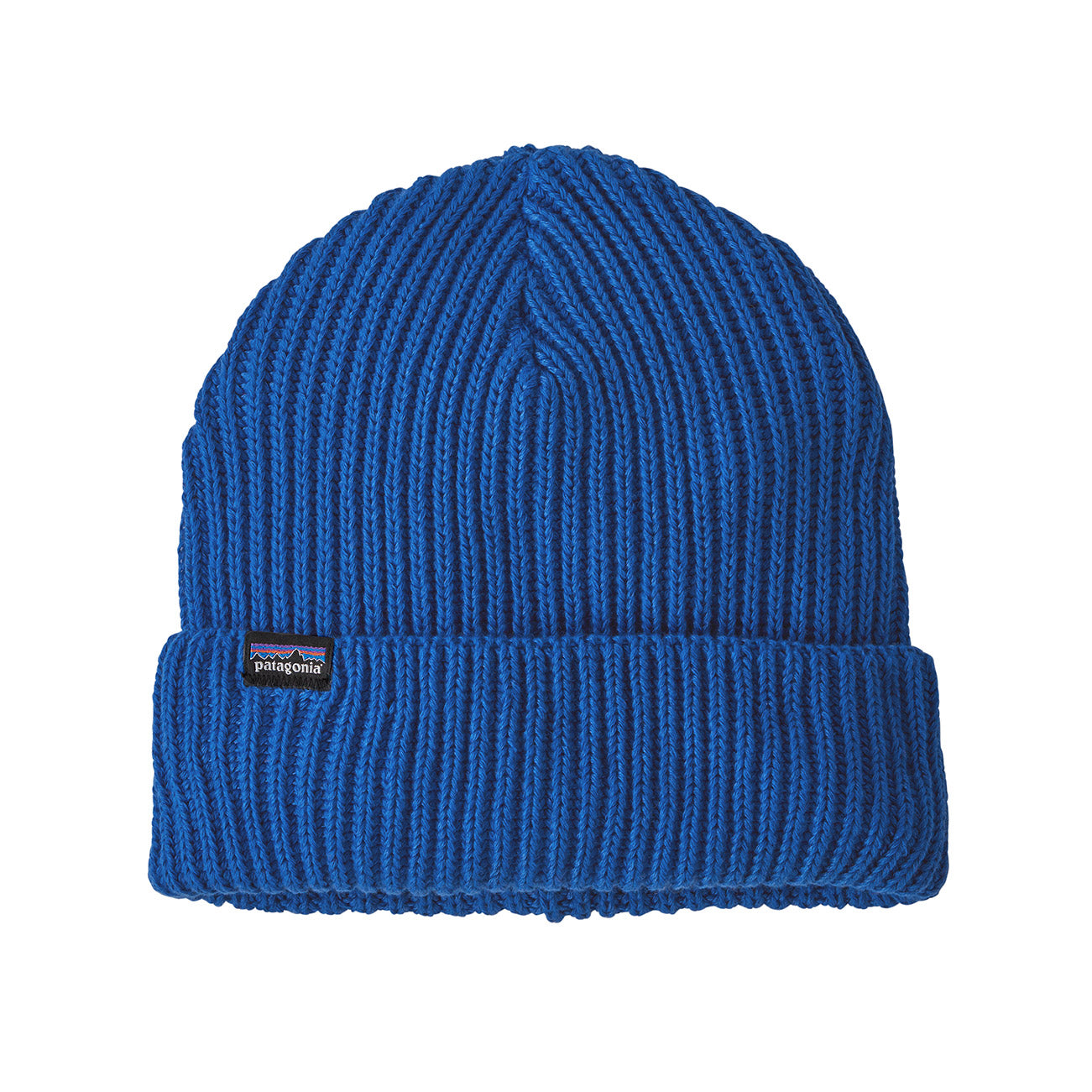 fisherman's rolled beanie in alpine blue