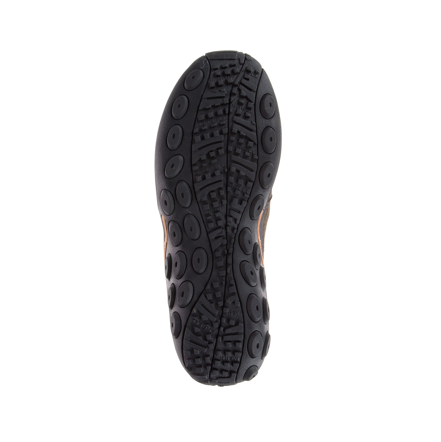 merrell jungle moc slip on shoe mens bottom view in brown