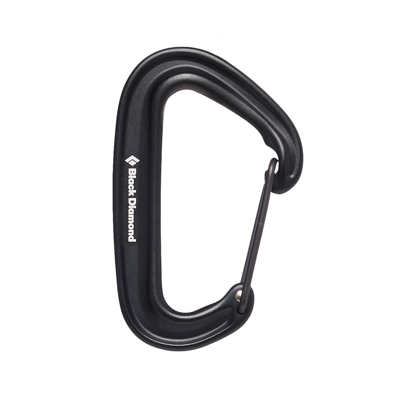 a black miniwire carabiner