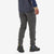 patagonia mens r2 techface pants in forge grey, back view on a model