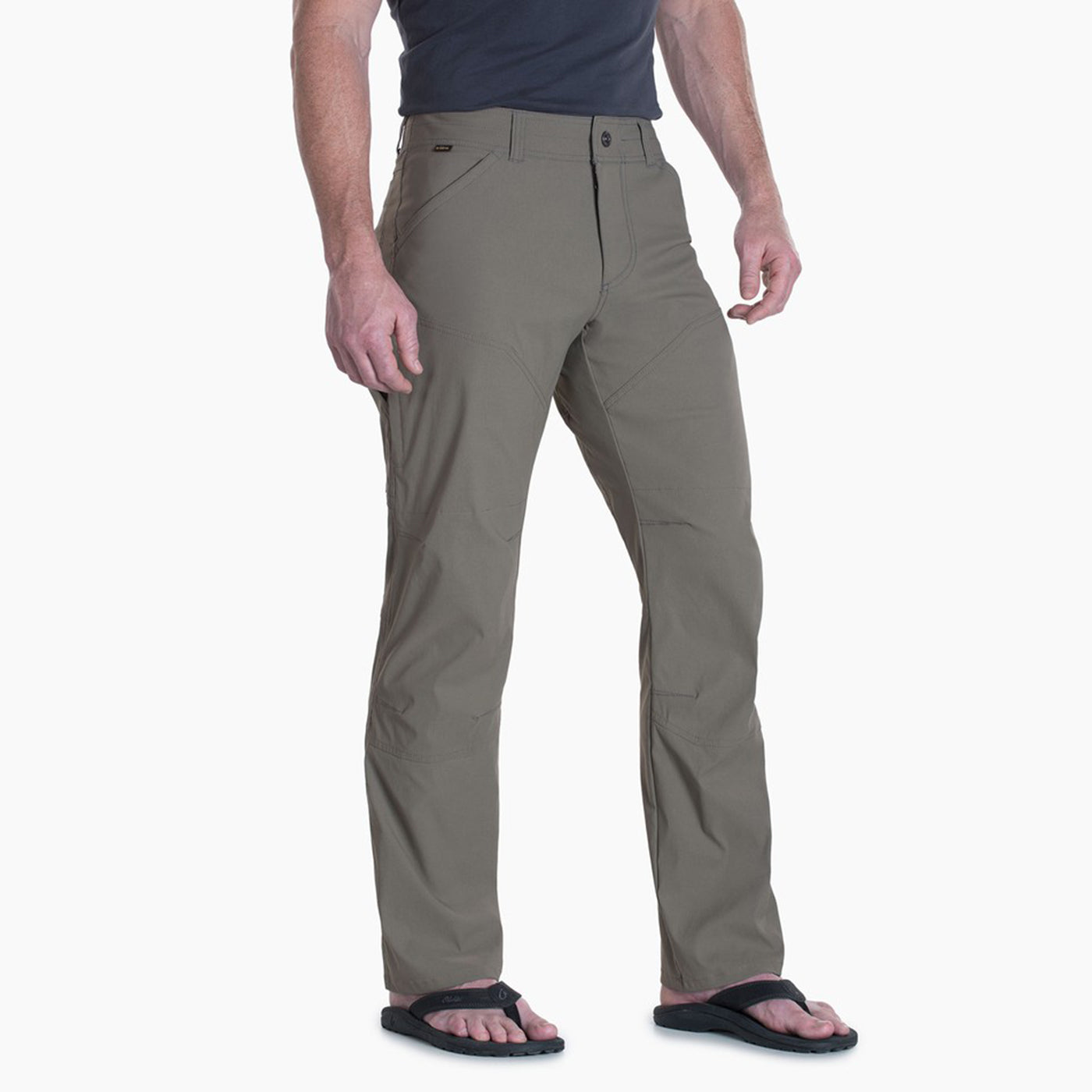 kuhl renegade pant mens on model front view in color khaki