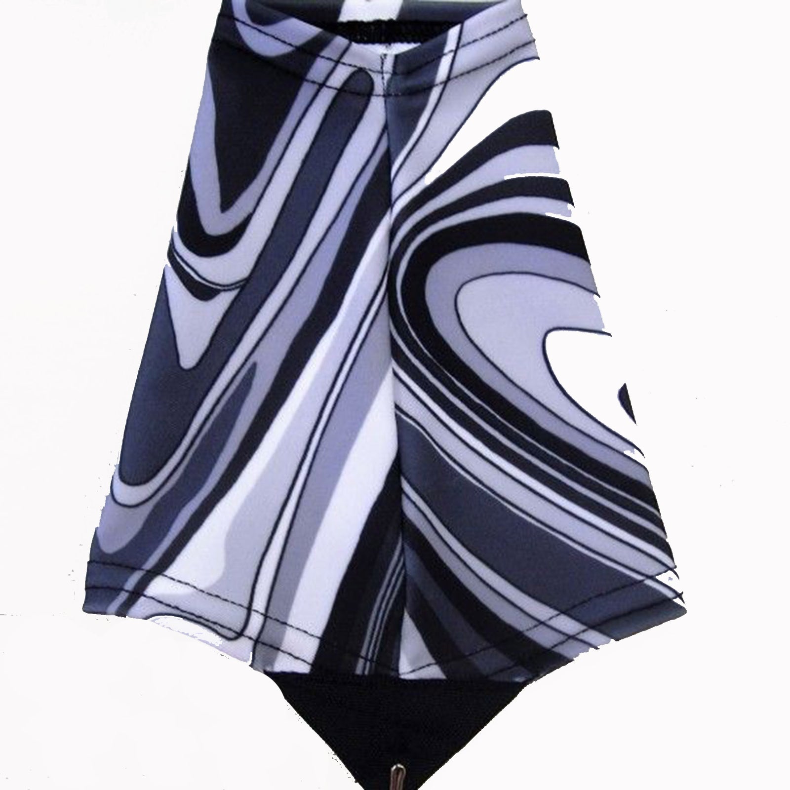 switchback pattern is black and white and grey swirls
