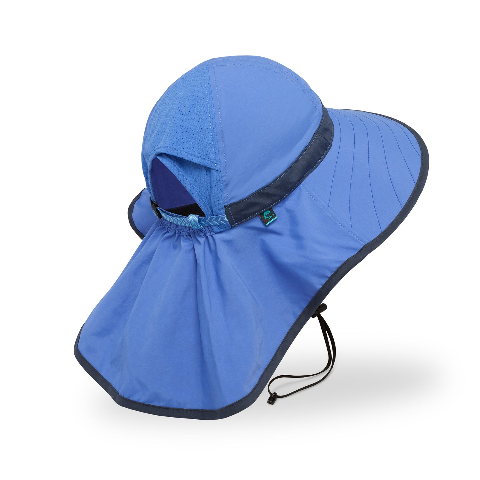 sunday afternoons shade goddess hat in purple larkspur back view