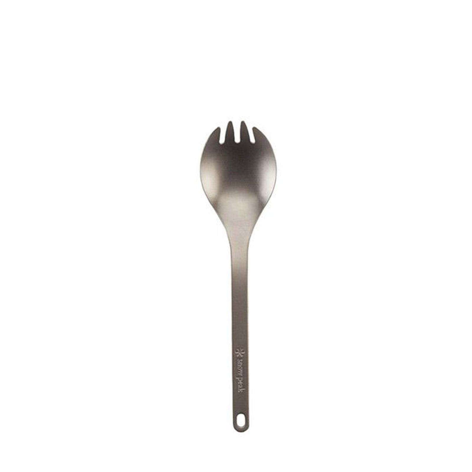 titanium spork in titanium grey