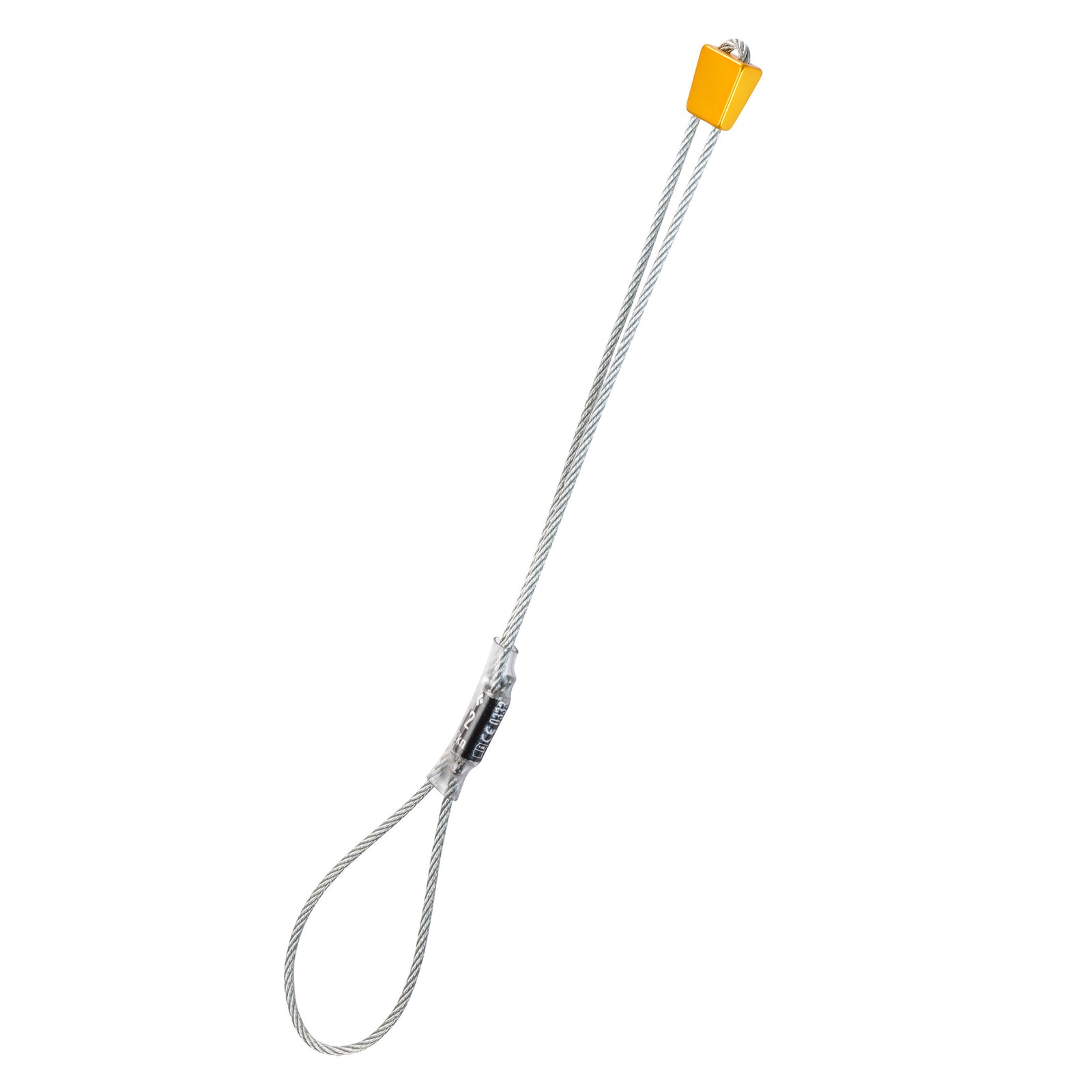 yellow metal ball on wire string. very strong!